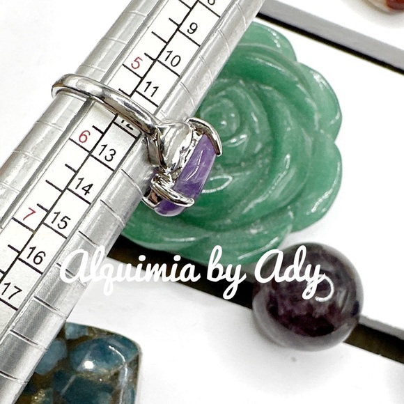 Amethyst silver Victorian gem ring - Picture 4 of 10